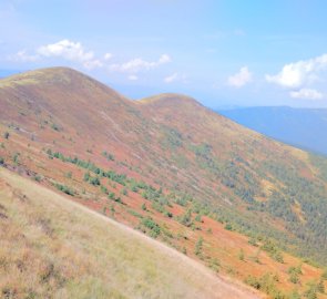 View from Nehrovec mountain in Ukraine