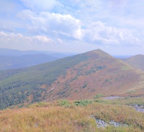 View from Nehrovec mountain in Ukraine