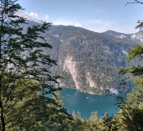 Lesní úsek - pohled na Königsee