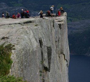 Kazatelna Preikestolen v Norsku