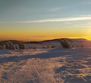 Setting sun on the Vysoká Hole