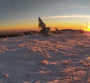 Sunset in the Jeseníky Mountains