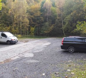 Parking under the Jezeří Chateau