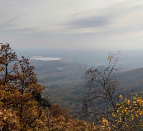 View from Jezeří to the water reservoir Újezd