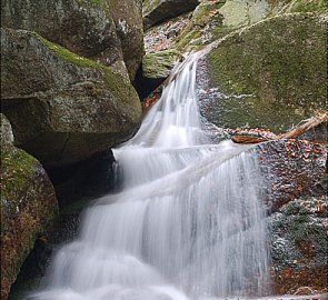 White stream in the Jizera Mountains