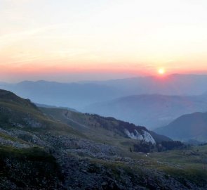 Sunset in the mountains