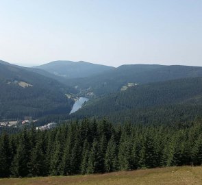 View from the cableway to the Labská reservoir