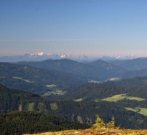 Na jihu byly vidět Dolomity nebo Julské Alpy