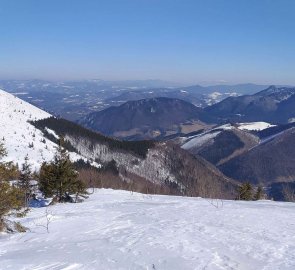 View of Kraviarské during the climb to the Fatra ridge