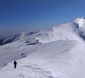 The path along the ridge to the Veľký Kriváň