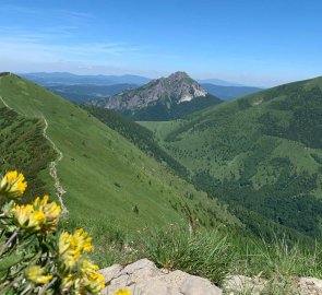 View of the mountains Stoh, Velký Kriváň and Steny