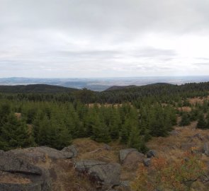 Panoramatický pohled z Medvědí skály