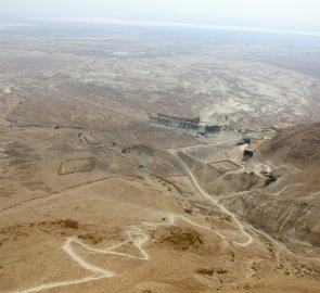 View from the top of the snake path to the remains of the 10th Fretensis Legion camps