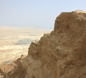 A view of the palace complex of Masada Fortress in Israel