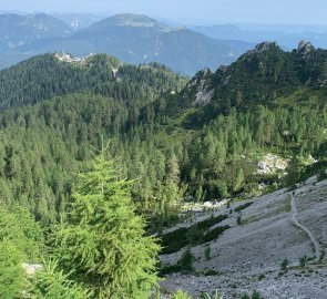 Zpětný pohled na Monte Lussari