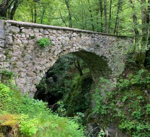 Devil's bridge over the river