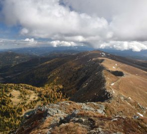 Hřeben, po kterém jsme se vraceli do Hochrindlu