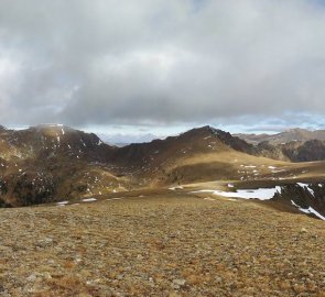 Peak of the Großer Speikkofel and view of the Nockberge