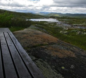 Chata Kjeldebu v národním parku Hardangervidda