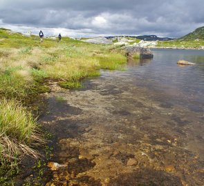 Most u chaty Kjeldebu v národním parku Hardangervidda