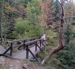 Bridge over the waterfall