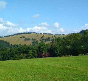 Krásná krajina u Olešnice v Orlických horách