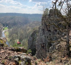 View of the Oslava River valley from the trail