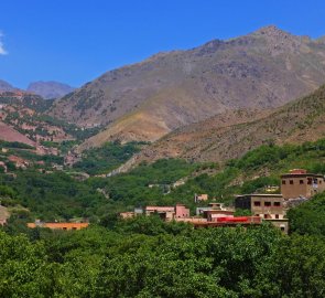 Maroko - Imlil - výchozí bod při túře na Jebel Toubkal