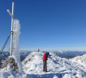 Vrchol Ebenstein 2 123 m n. m. v pohoří Hochschwab