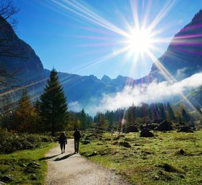 Jdeme směrem k Obersee v národním parku Berchtesgaden