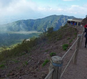 Refreshments on the edge of the Vesuvius crater