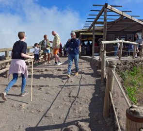 Refreshments on the edge of the Vesuvius crater