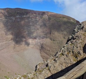 View into the caldera of Vesuvius volcano