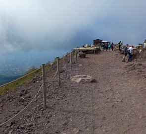 Refreshments on the edge of the Vesuvius crater