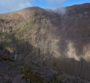 View of the summit and caldera of Vesuvius volcano