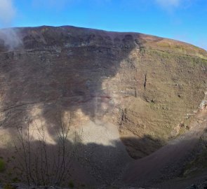 View of the summit and caldera of Vesuvius volcano