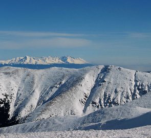 Pohled na Nízké Tatry a Vysoké Tatry