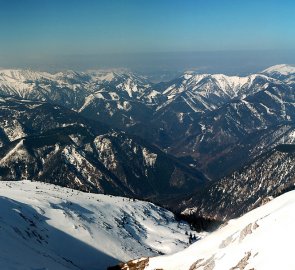 Pohledna Raxalpe a Schneealpe