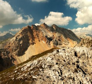 View from Mount Lavinores 2 642 m. on Gruppo delle Lavinores and Tofany