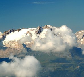 Marmolada and Gran Vernel from the summit of Piz Conturines 3 064 m above sea level.