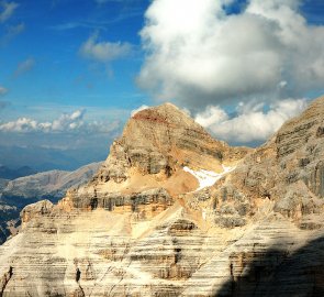 Tofana di Dento 3 238 m above sea level and Tofana di Mezzo 3244 m during the descent from the summit