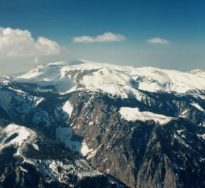 Pohled z vrcholu hory Klosterwappen na Raxalpe