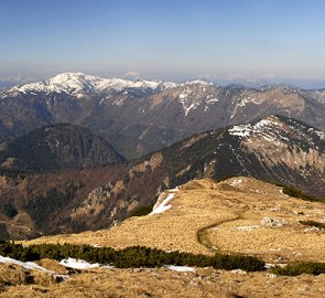 The Ybbstal Alps - view from the top of Mount Ötscher to Dürrenstein