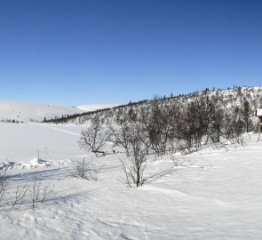 Mountain valley near the Rautulampi cabin in Urho Kekkonen National Park