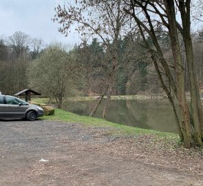 Parking lot at the ruins of Pařez