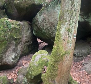 Some of the passages between the rocks were very tight