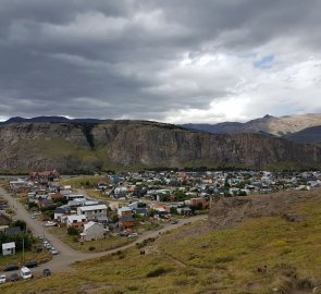 Pohled na El Chaltén v Národním parku Los Glaciares