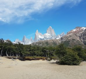 Vyschlé koryto řeky v nádrodním parku Los Glaciares