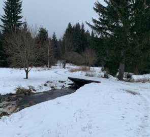 Path around the Bílá Bystřice stream