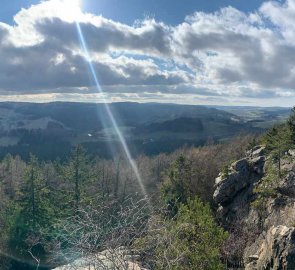 View from the rock to the south